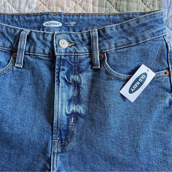 NWT Old Navy Women's Blue Denim Shorts OG High Rise Shorts Size 8 - Picture 6 of 7